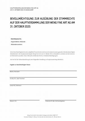 Vollmacht Dritte 2025